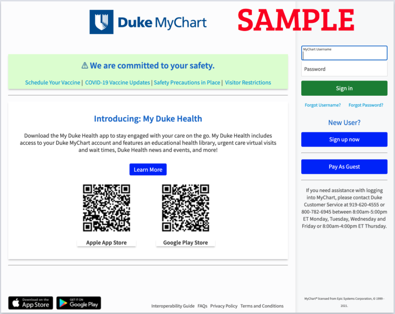 Duke My Chart Login / Register / Enrollment Duke MyChart