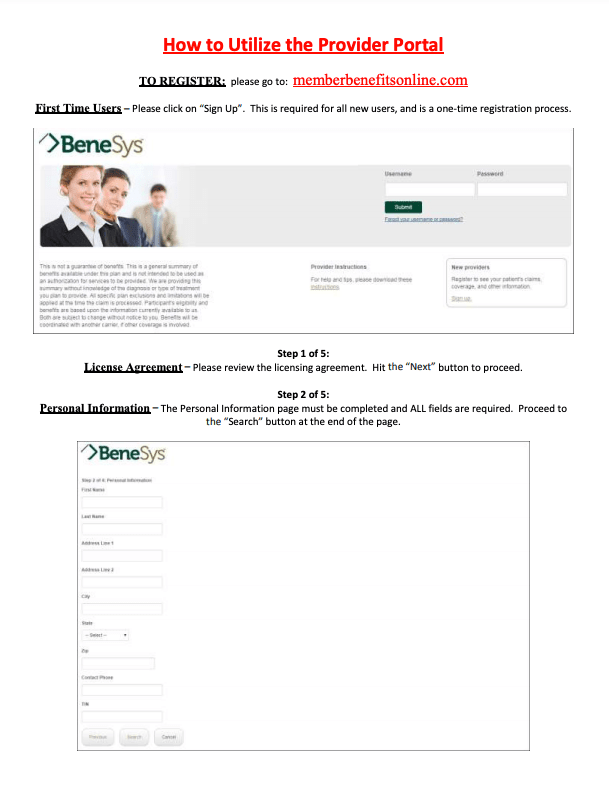 BeneSys Memberbenefitsonline Providers Login