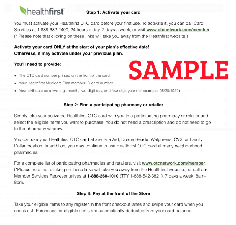 healthfirst.org/otc-card-activation | Healthfirst OTC Card