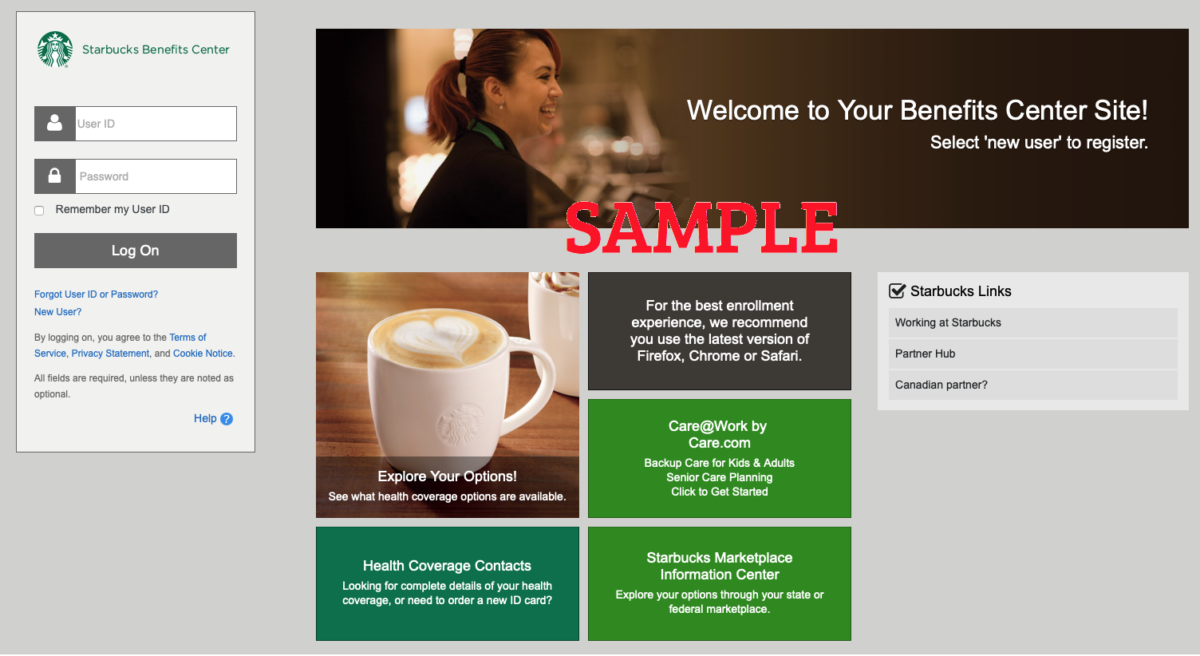 Starbucks Employee Benefits Login / Register