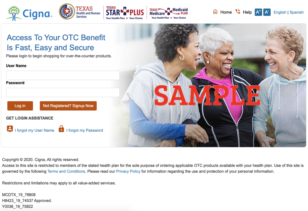 Cigna Healthspring OTC Order Online Login Catalog